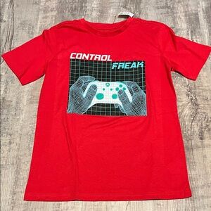 Red Graphic T-Shirt - Control Freak Design